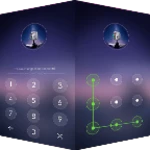 applock theme silent night android application logo